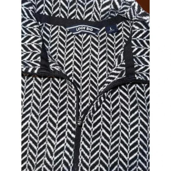 LANDS END size L large fleece pullover - Picture 2 of 3